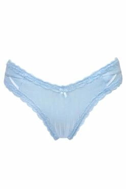 Luxe Linear V Shaped Brazilian Brief - Powder Blue -POUR MOI Sales 281200 20220330164000