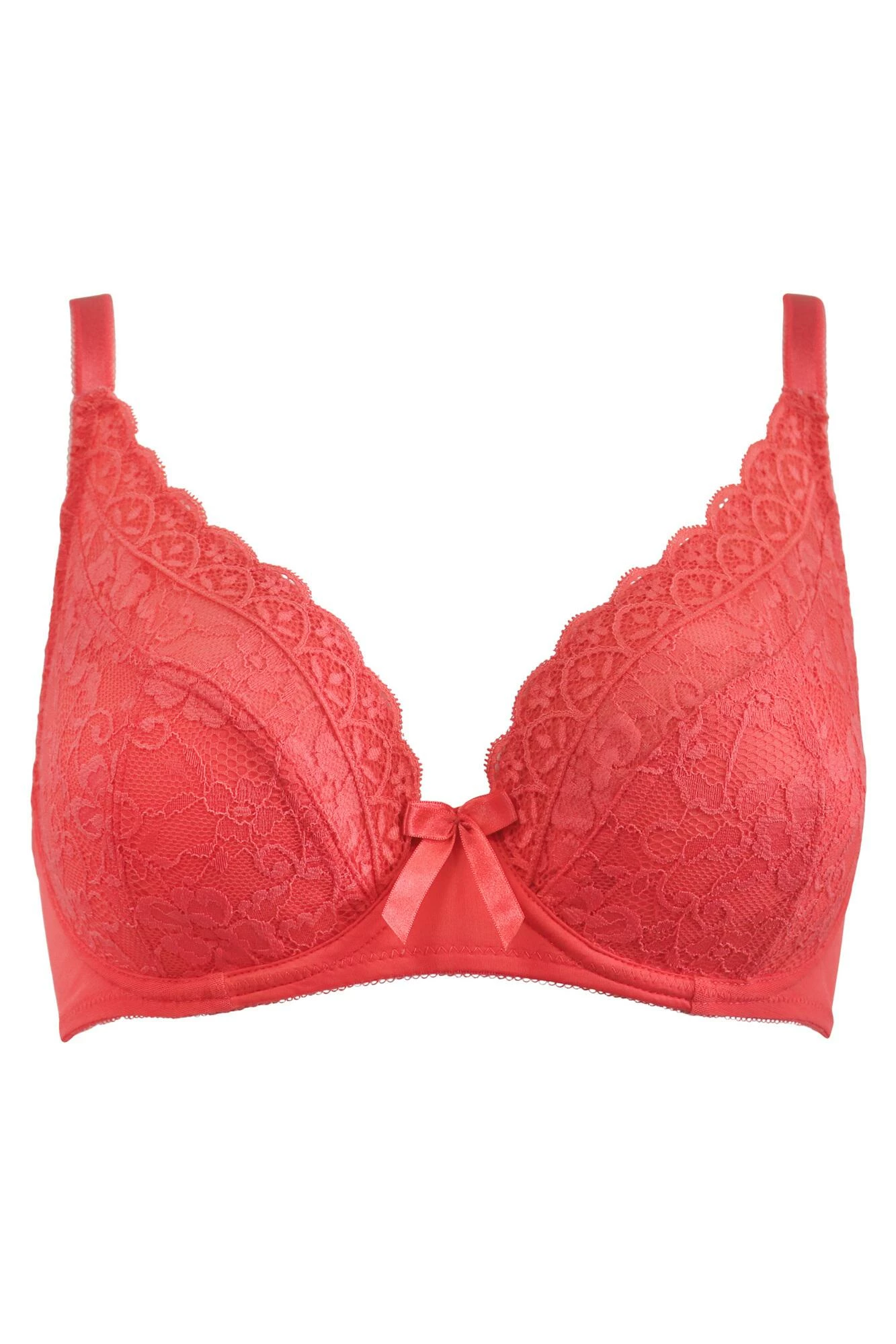 Rebel Underwired Plunge Bra - Coral 3 Rebel Underwired Plunge Bra - Coral - Image 3