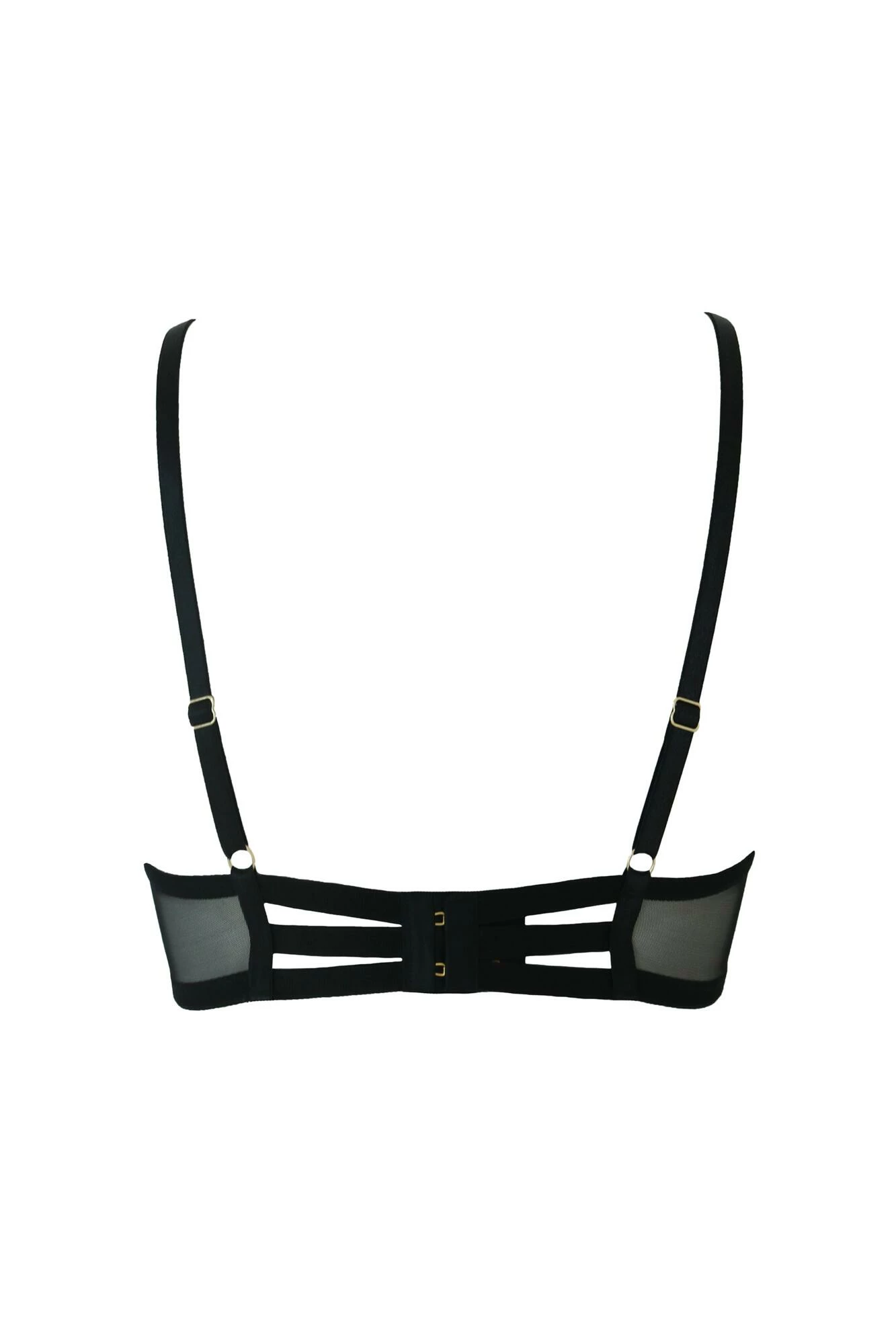 India Sheer And Opaque Underwired Bra - Black 8 India Sheer And Opaque Underwired Bra - Black - Image 8