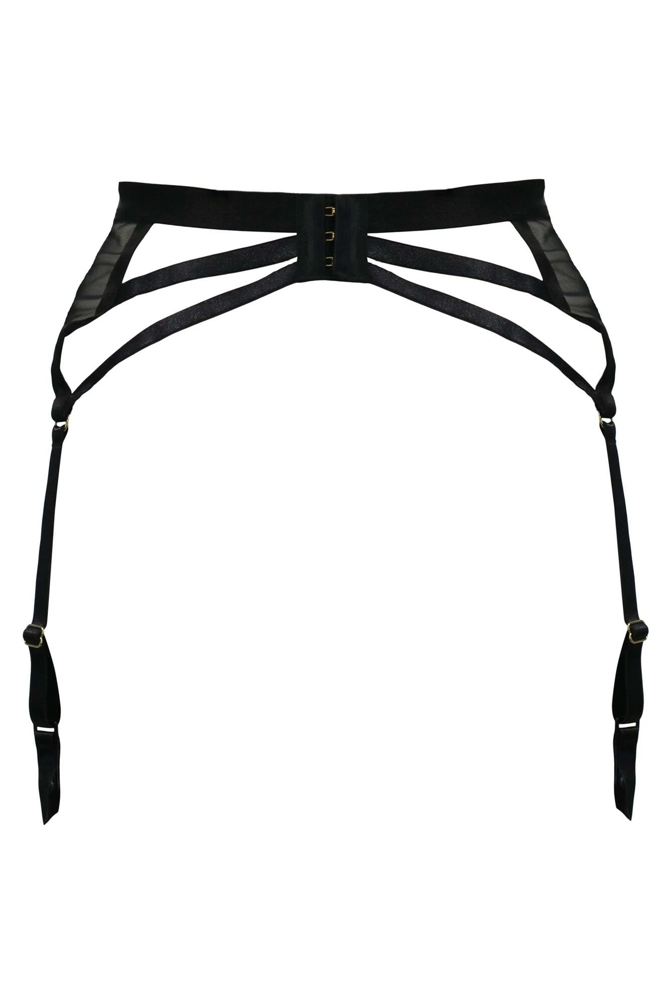 India Sheer And Opaque Suspender - Black 7 India Sheer And Opaque Suspender - Black - Image 7