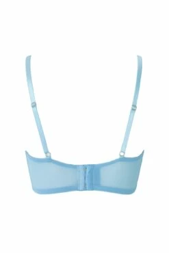 India Satin Padded Longline Bra - Powder Blue -POUR MOI Sales 283495 20220512154700