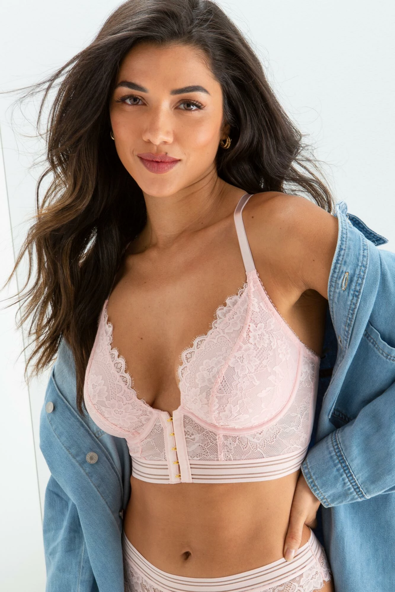Revolution Front Fastening Underwired Bralette - Soft Pink 1 Revolution Front Fastening Underwired Bralette - Soft Pink