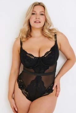 Satin Luxe And Lace Underwired Body - Black 9 Satin Luxe And Lace Underwired Body - Black -POUR MOI Sales 285526 20221027101800