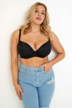 Definitions Plunge T-Shirt Bra - Black -POUR MOI Sales 285533 20220509094100