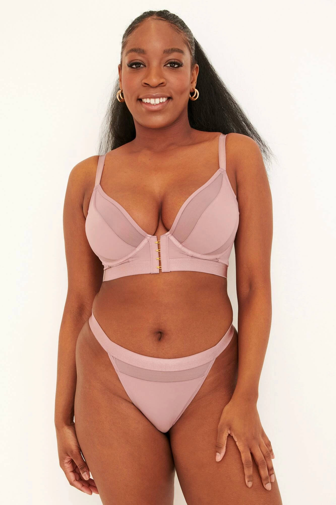 India Front Fastening Underwired Bralette - Rose Gold 2 India Front Fastening Underwired Bralette - Rose Gold - Image 2