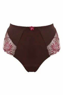 St Tropez High Waist Deep Brief - Chocolate/Red 6 St Tropez High Waist Deep Brief - Chocolate/Red -POUR MOI Sales 294212 20230329154100