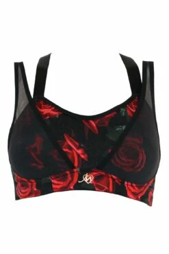 Energy Infinite Double Strap Lightly Padded Convertible Sports Bra - Black/Rose -POUR MOI Sales 295094 20220831150200