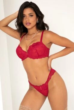 Amour Brazilian Brief - Red/Cherry 8 Amour Brazilian Brief - Red/Cherry -POUR MOI Sales 296195 20221111133500