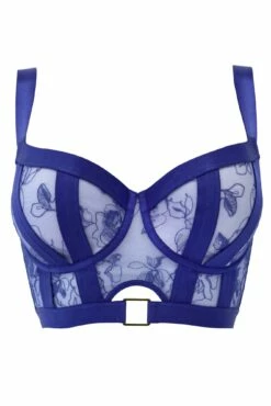 India Embroidery Underwired Bustier - Blue 14 India Embroidery Underwired Bustier - Blue -POUR MOI Sales 296400 20221118153400