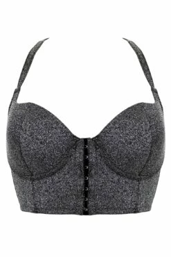 All That Glitters Front Fastening Longline - Silver -POUR MOI Sales 296739 20221108151400