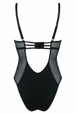 India Sheer And Opaque Underwired Plunge Body - Black -POUR MOI Sales 297274 20221117151600