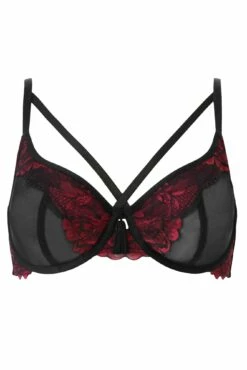 After Hours Underwired Non Pad Bra - Red/Black -POUR MOI Sales 297302 20221110153700