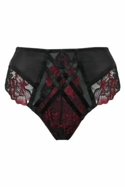 After Hours High Waist Brief - Red/Black -POUR MOI Sales 297348 20221011105600
