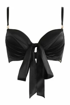 India Satin Padded Longline Bra - Black 9 India Satin Padded Longline Bra - Black -POUR MOI Sales 297616 20221011130700