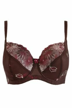 St Tropez Full Cup Deep Brief Set - Chocolate/Red -POUR MOI Sales 298483 20221013132100