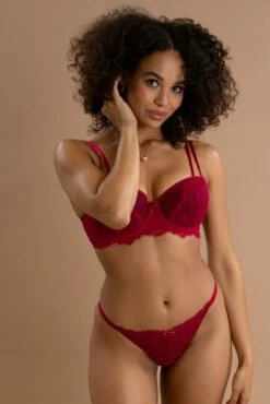 Dark Romance Thong - Red/Black