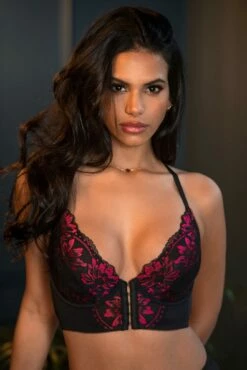 J'Adore Front Fastening Bralette - Black/Pink 12 J'Adore Front Fastening Bralette - Black/Pink -POUR MOI Sales 304919 20230526165900