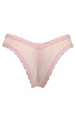 Luxe Linear V Shaped Brazilian Brief - Soft Pink -POUR MOI Sales 307219 20230215132300