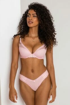 Luxe Linear Lightly Padded Bra - Soft Pink -POUR MOI Sales 307251 20230215132400