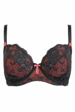 Amour Non Padded Bra - Slate/Coral -POUR MOI Sales 310499 20230220160200