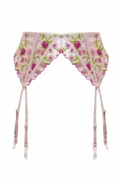 India Embroidery Deep Suspender - Soft Pink -POUR MOI Sales 315350 20230426172100