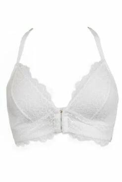 India Eyelash Lace Front Fastening Non Wired Bralette - White 10 India Eyelash Lace Front Fastening Non Wired Bralette - White -POUR MOI Sales 315375 20230426172700