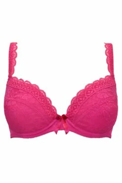 Rebel Plunge Brazilian Set - Hot Pink -POUR MOI Sales 315836 20230510155300