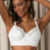 Flora Longline Underwired Bra - White