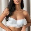Rebel Strapless Longline Bra - White
