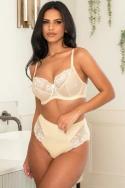 St Tropez High Waist Deep Brief - Oyster