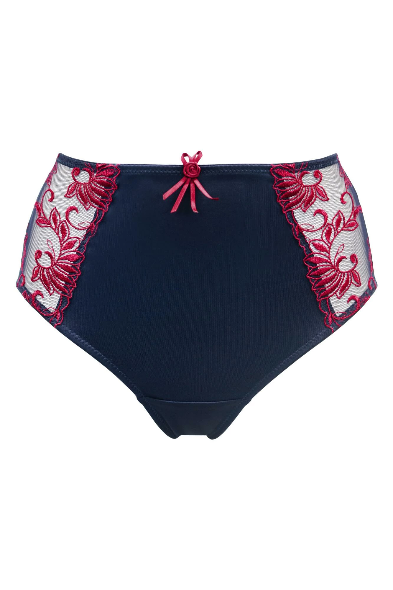 Imogen Rose Embroidered Brief - Navy/Raspberry 4 Imogen Rose Embroidered Brief - Navy/Raspberry - Image 4