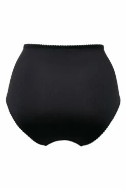 Soiree Embroidery High-Waist Deep Brief - Black/Pink -POUR MOI Sales 319827 20230904095000