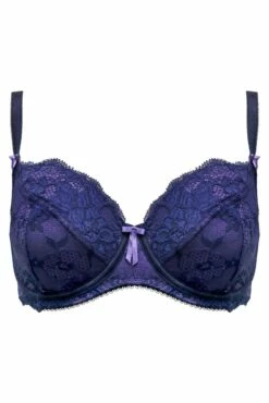 Amour Non Padded Bra - Navy/Lavender -POUR MOI Sales 320883 20230822164900