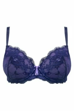 Amour Padded Balconette Bra - Navy/Lavender -POUR MOI Sales 321135 20230822165100
