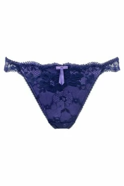 Amour Brazilian Brief - Navy/Lavender -POUR MOI Sales 321221 20230822165100