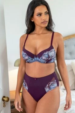 St Tropez High Waist Deep Brief - Purple/Blue 8 St Tropez High Waist Deep Brief - Purple/Blue -POUR MOI Sales 321758 20230825113500