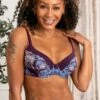 St Tropez Padded Balcony Bra - Purple/Blue