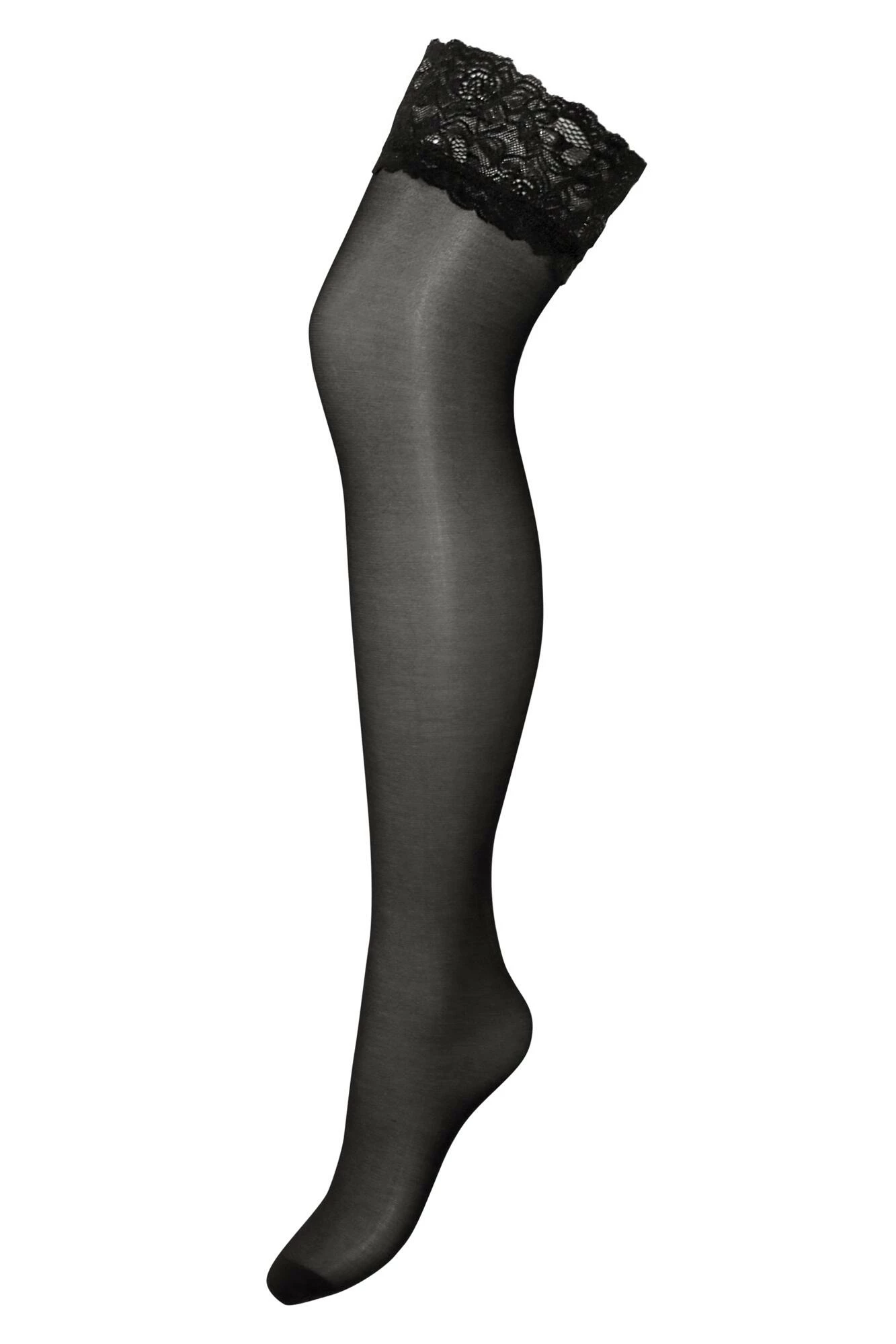 Allure Lace Top 15 Denier Stocking - Black 3 Allure Lace Top 15 Denier Stocking - Black - Image 3